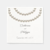 Elegant Pearl Necklace Wedding Serviette (Vorderseite)