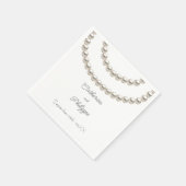 Elegant Pearl Necklace Wedding Serviette (Ecke)