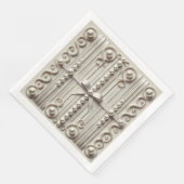 Elegant Pearl & Ribbon Napkin: Eine Touch Sophisti Serviette (Ecke)