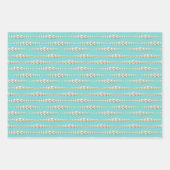 Elegant Pearl & Turquoise Geschenkpapier Set (Vorderseite)