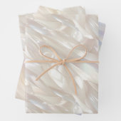 Elegant Pearl White Muschel Abstrakt Geschenkpapier Set (Beispiel)