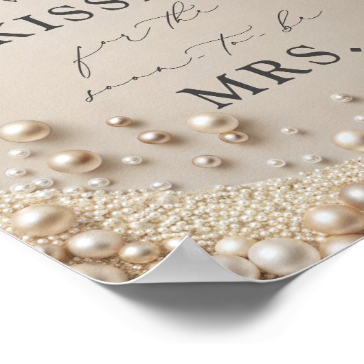 Elegant Pearl Wie viele Kisses Brautparty Game Poster (Ecke)