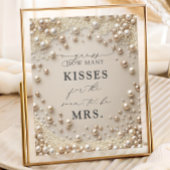 Elegant Pearl Wie viele Kisses Brautparty Game Poster