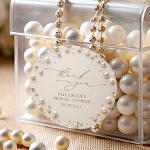 Elegant Pearls Brautparty Vielen Dank