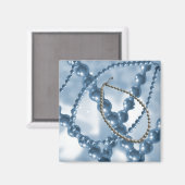 Elegant Pearls Magnet (Vorderseite/Rückseite)