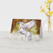 Elegant Pegasus Karte (Gelbe Blume)