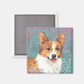 Elegant Pembroke Welsh Corgi Magnet (Vorderseite/Rückseite)