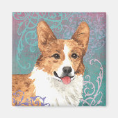 Elegant Pembroke Welsh Corgi Magnet (Vorne)