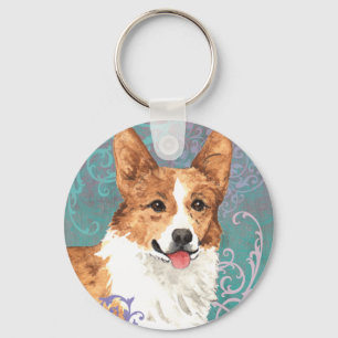 Elegant Pembroke Welsh Corgi Schlüsselanhänger