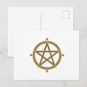 Elegant Pentagram Postkarte (Vorne/Hinten)