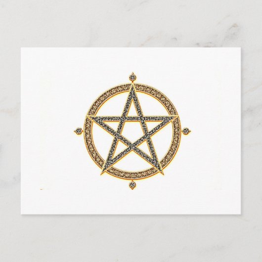 Elegant Pentagram Postkarte (Vorderseite)
