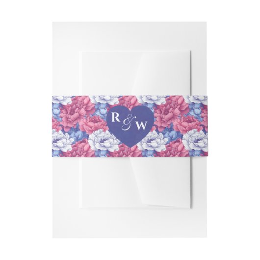 Elegant Peonies Accent Fall Wedding Einladungsbanderole (Vorderseite Beispiel)