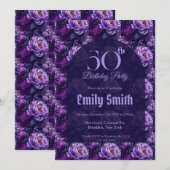 Elegant Peonies Accent Romantic Party Einladung (Vorne/Hinten)