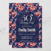 Elegant Peonies Flower Outdoor Birthday Einladung (Vorne/Hinten)