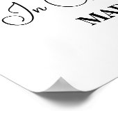 Elegant Peonies Gold Frame Photo Funeral  Poster (Ecke)