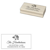Elegant Peony Blume Address Gummistempel (Stempel)