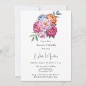 Elegant Peony Bouquet Bridesmaids Luncheon Einladung (Vorderseite)