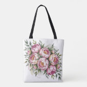 Elegant Peony Floral Bridesmaids Gefallen Tasche (Rückseite)