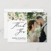 Elegant Peony Floral Greenerity Wedding Vielen Dan Postkarte (Vorne/Hinten)