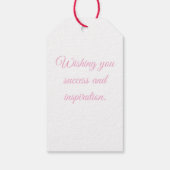 Elegant Peony Flower Illustration for March 8 Geschenkanhänger (Rückseite)