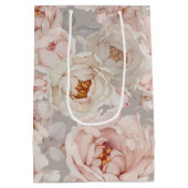 Elegant Peony Mittlere Geschenktüte (Rückseite)