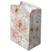 Elegant Peony Mittlere Geschenktüte (Vorderseite Schrägansicht)