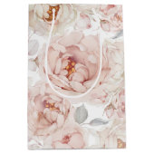 Elegant Peony Mittlere Geschenktüte (Vorderseite)