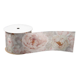 Elegant Peony Ribbon Satinband