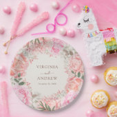 Elegant Peony Wedding Pappteller (Party)