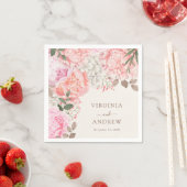 Elegant Peony Wedding Serviette (Beispiel)