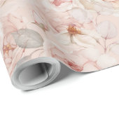 Elegant Peony Wrapping Paper Geschenkpapier (Rolleneckpunkt)