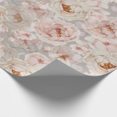 Elegant Peony Wrapping Paper Geschenkpapier (Ecke)