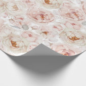Elegant Peony Wrapping Paper Geschenkpapier (Ecke)