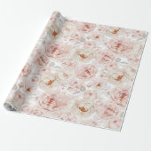 Elegant Peony Wrapping Paper Geschenkpapier (Ungerollt)