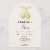 Elegant Perfect Pair Couples Shower Einladung (Vorderseite)