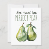 Elegant Perfect Pear Brautparty Game Zeichn Card (Rückseite)