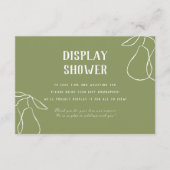 Elegant Perfect Pear Illustration Display Shower Begleitkarte (Vorderseite)