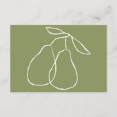 Elegant Perfect Pear Illustration Display Shower Begleitkarte (Rückseite)
