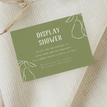 Elegant Perfect Pear Illustration Display Shower