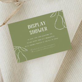 Elegant Perfect Pear Illustration Display Shower Begleitkarte