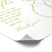 Elegant Perfect Pear Minimal Brautparty Display Poster (Ecke)