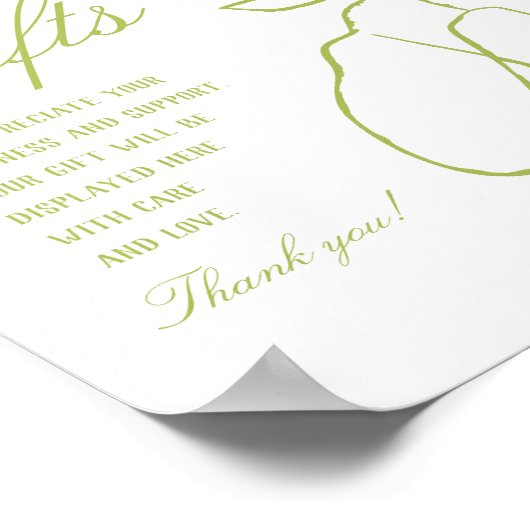 Elegant Perfect Pear Minimal Brautparty Display Poster (Ecke)