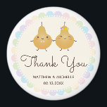 Elegant Perfect Pear Whimsical Wedding Vielen Dank Magnet<br><div class="desc">Elegant Perfect Pear Whimsical Wedding Danke Magnet</div>