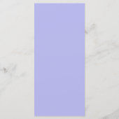 Elegant Periwinkle Blue Calligraphy Wedding Menükarte (Rückseite)