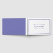 Elegant Periwinkle Blue Chic Einfache Moderne Hoch Gästebuch (Voll)
