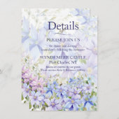 Elegant Periwinkle Clematis Begleitkarte (Vorne/Hinten)