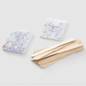 Elegant Periwinkle Clematis Hochzeitsprogramm Fächer (Non-assembled)