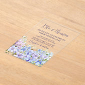 Elegant Periwinkle Clematis Wedding Acryleinladungen (Ablage )