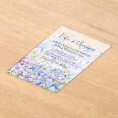 Elegant Periwinkle Clematis Wedding Acryleinladungen (Ablage )