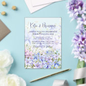 Elegant Periwinkle Clematis Wedding Acryleinladungen (In Situ (Hochzeit))